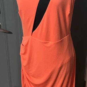 Michael Costello Vibrant Orange Dress
